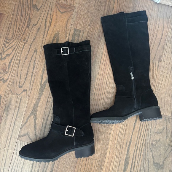 Sole Society Jarret Knee High Black Suede Boots Size 8.5 Boot - Picture 10 of 13